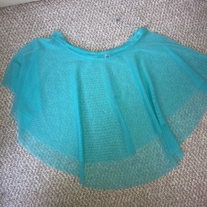 Light Teal Mesh Royal Dancewear Skirt